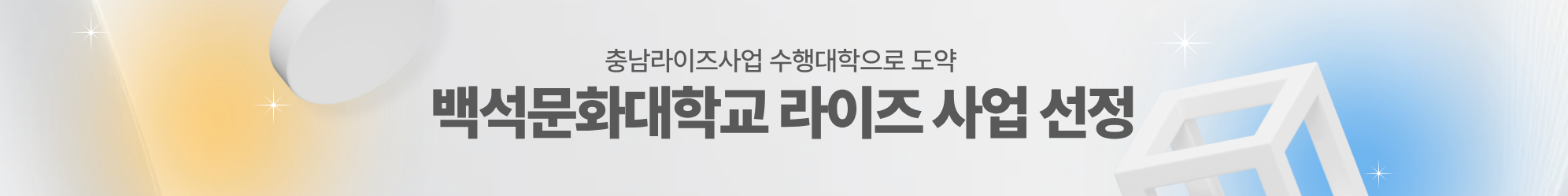 백석문화대학교 라이즈사업 선정